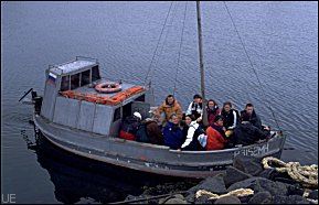 Die "Botaniker" auf dem Weg zur Insel